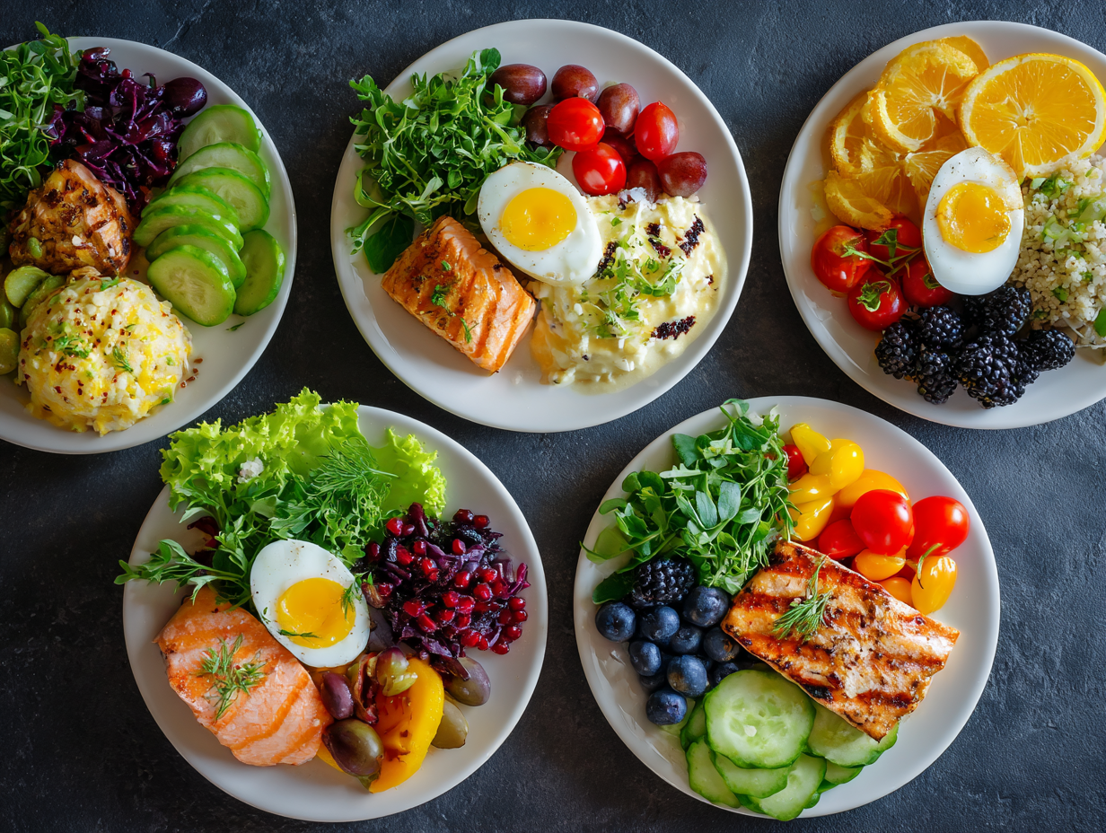 Ingrediente fresh și colorate pentru planificarea meselor